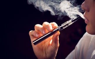 What ingredients of an e-cigarette are potentially harmful