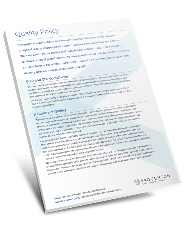 Broughton Quality Policy