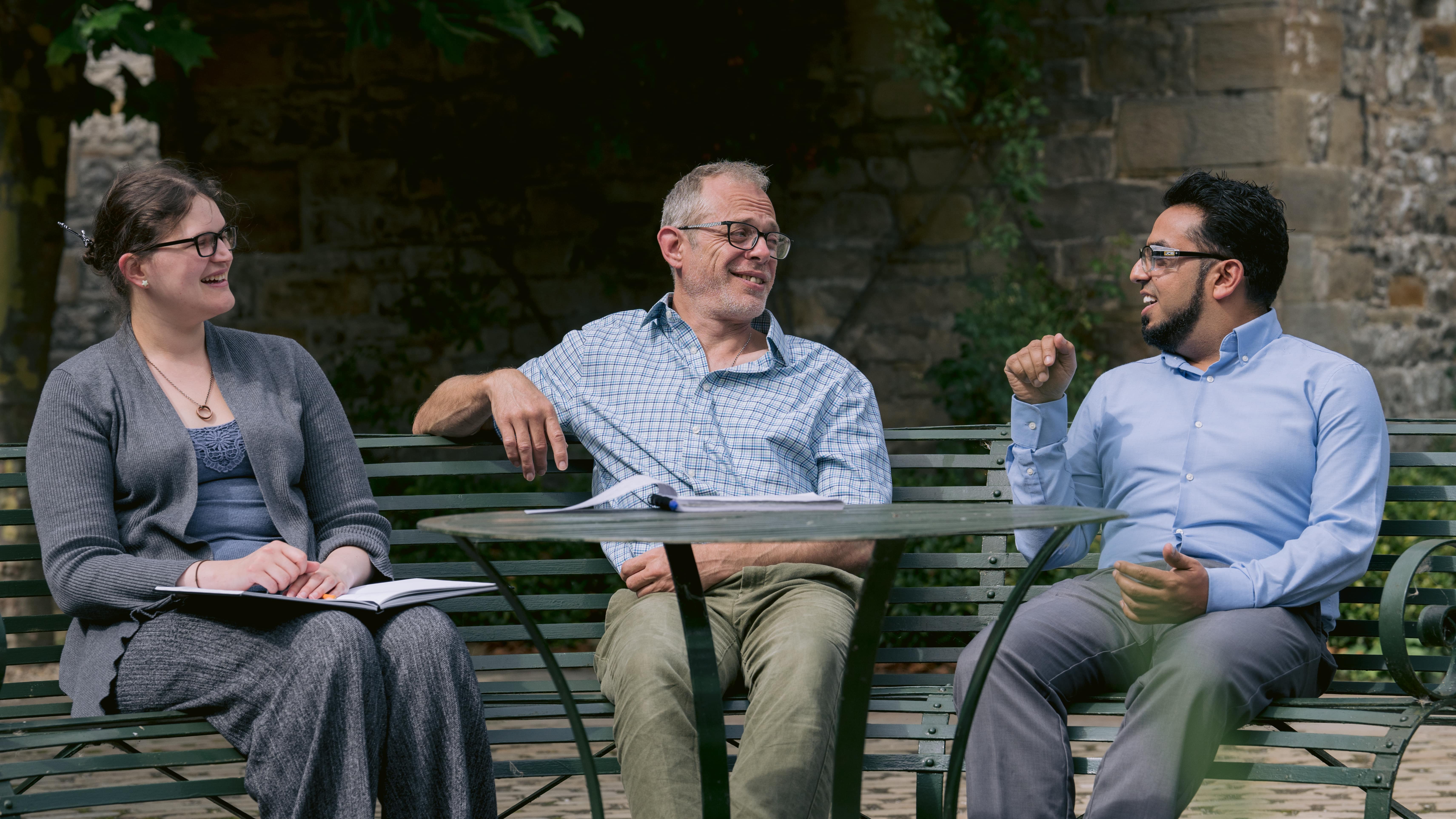 Three Broughton Scientists in a meeting