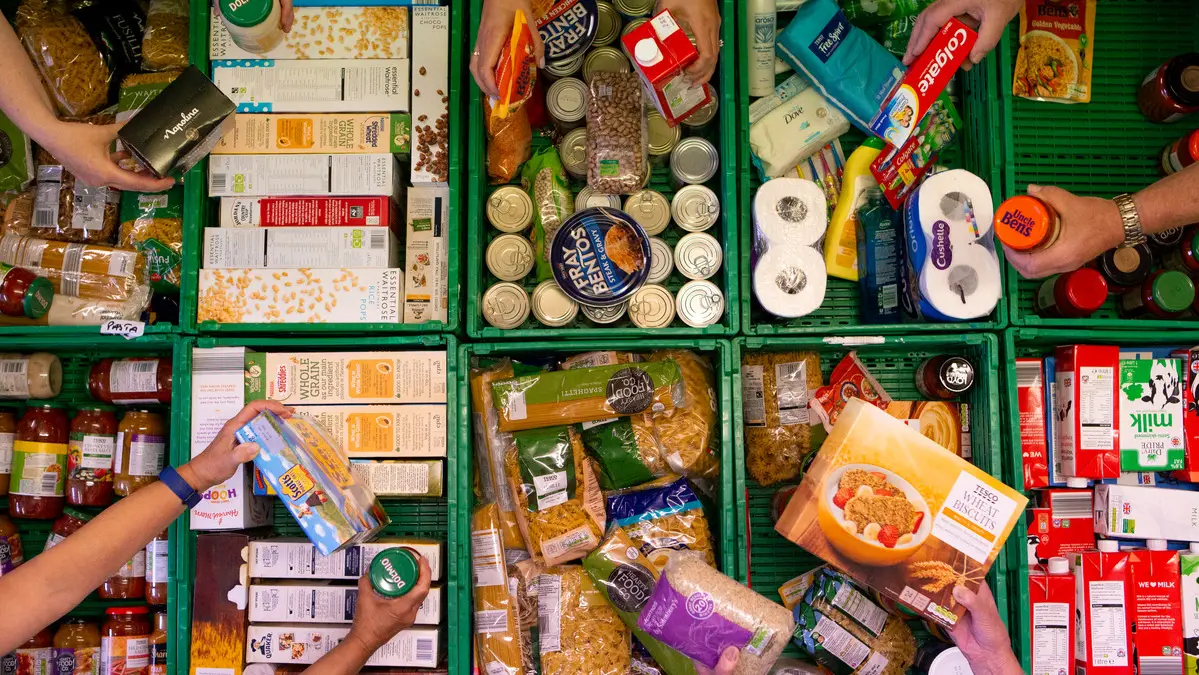 Food hampers at Skipton food bank