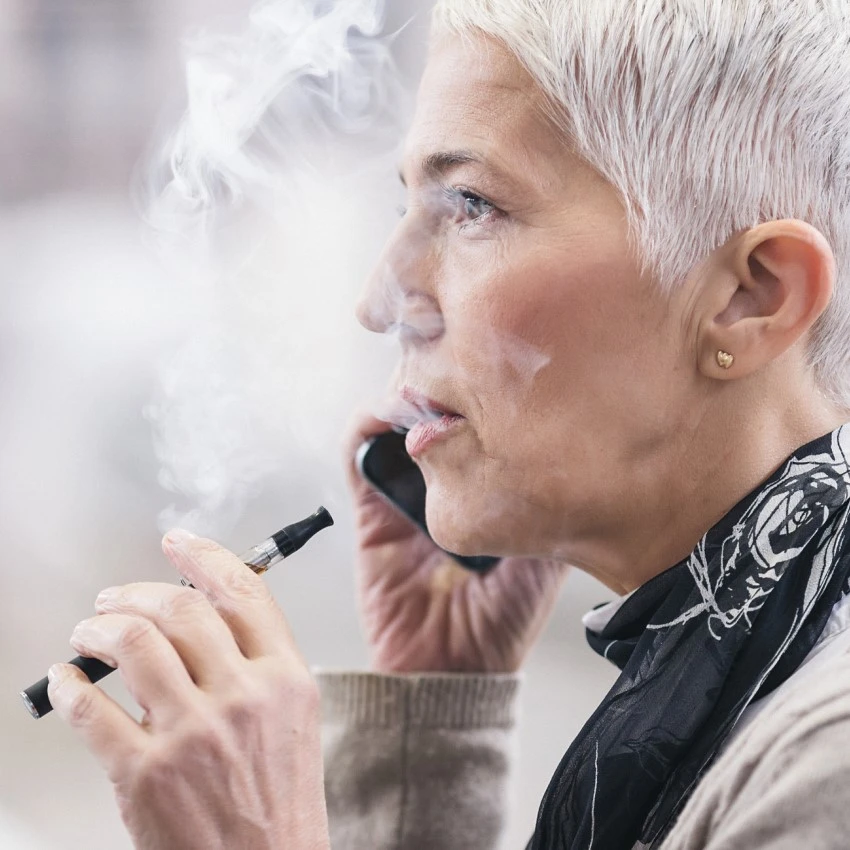 Woman vaping